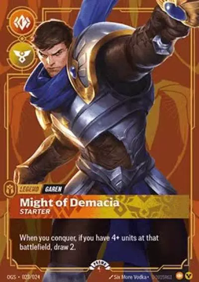 Garen Might of Demacia - OGS-023-p - Promotional Cards - Riftbound card